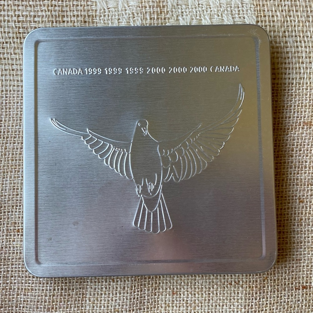 Canada Post Peace Dove Tin 1999 2000 Y2K